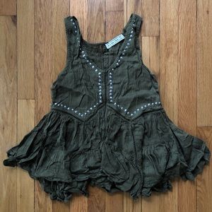 Flowy green tank top